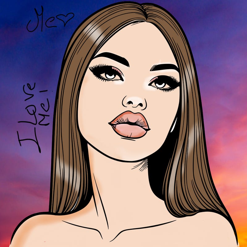 realistic woman with full lips