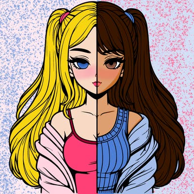 realistic girl split