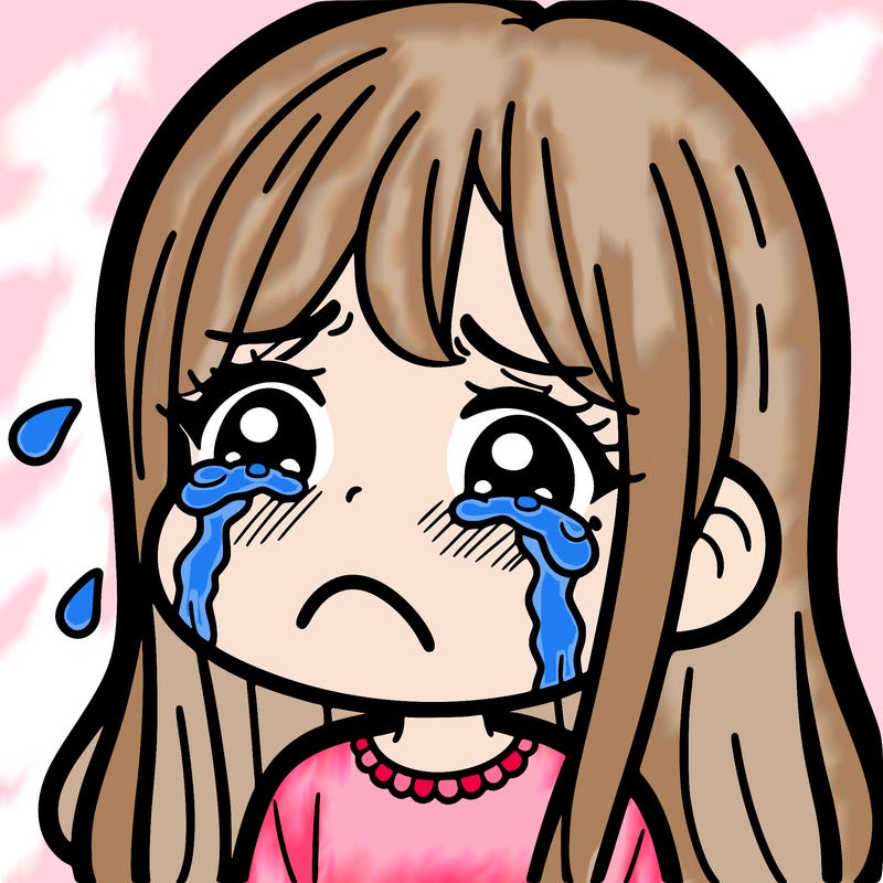 a girl crying
