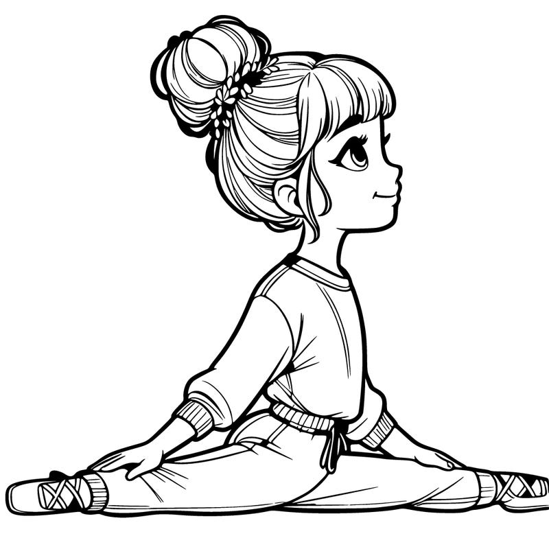 realistic girl doing splits
