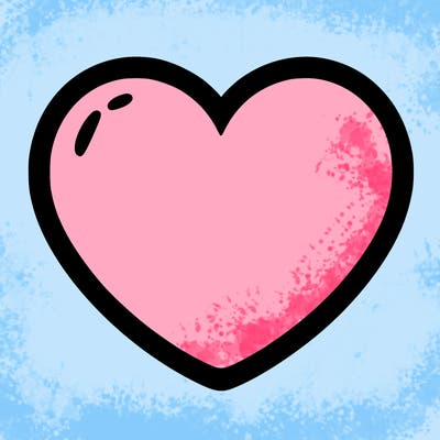 a blank heart