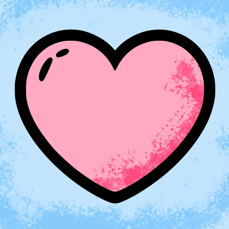 a blank heart