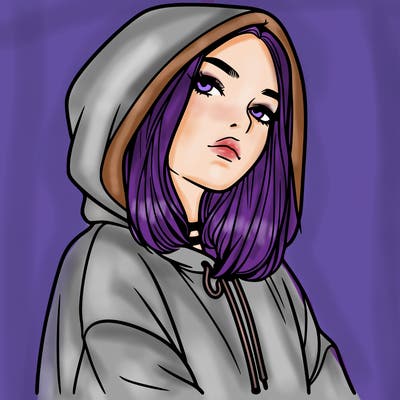 a realistic girl in a hoodie