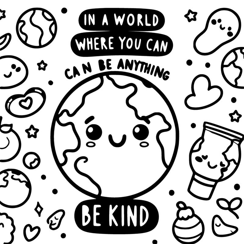 in a world where you can be anything, be kind.