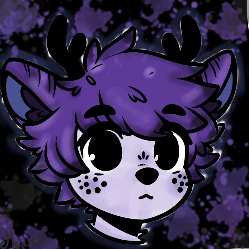 a humanoid deer with soft fluffy ears