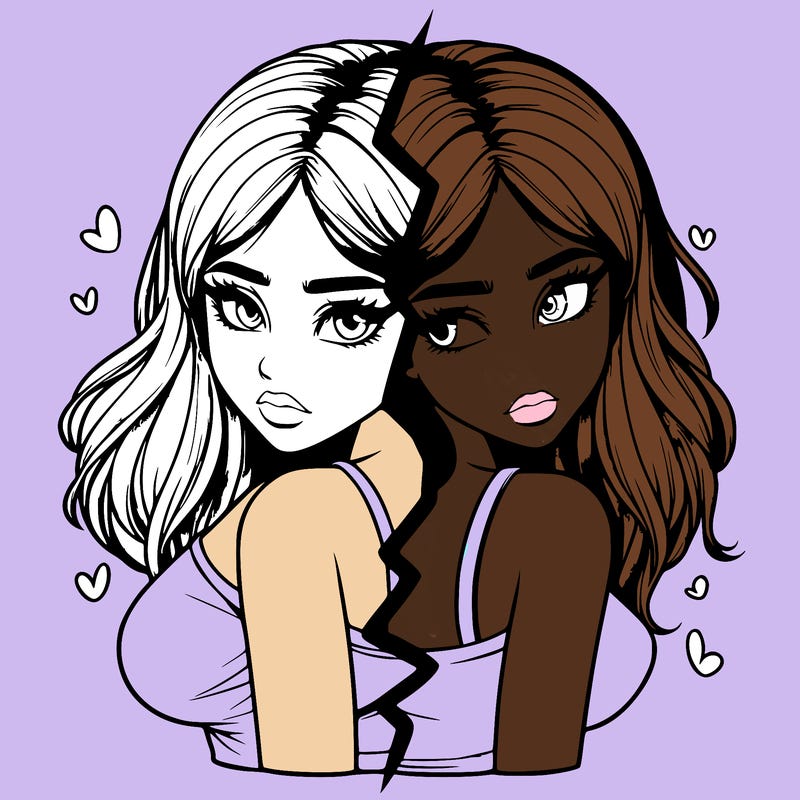 realistic girl split