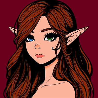 elf girl realistic dark fantasy
