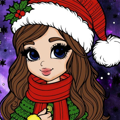 realistic girl christmas