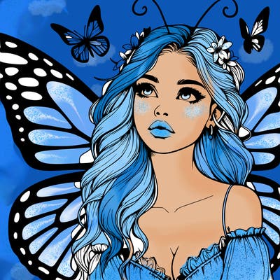 butterfly fairy realistic girl
