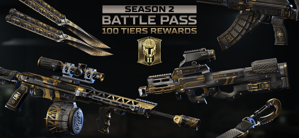 Combat Master Mobile Season 2 Battle Pass tactical weapon rewards