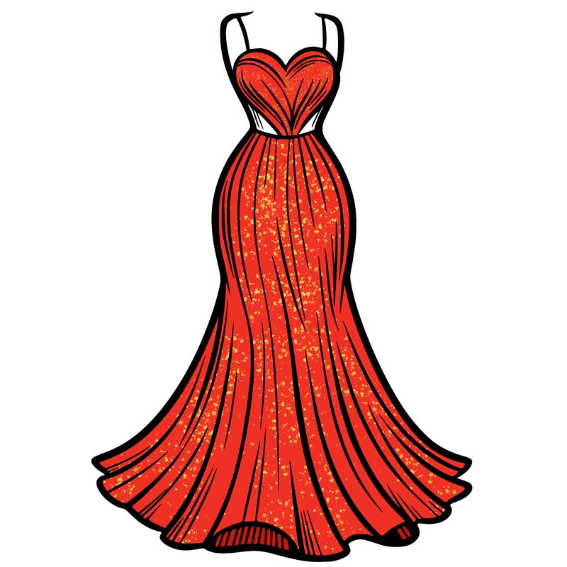 attractive long fashion dress