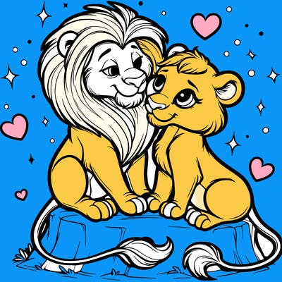 lion and lioness inlove
