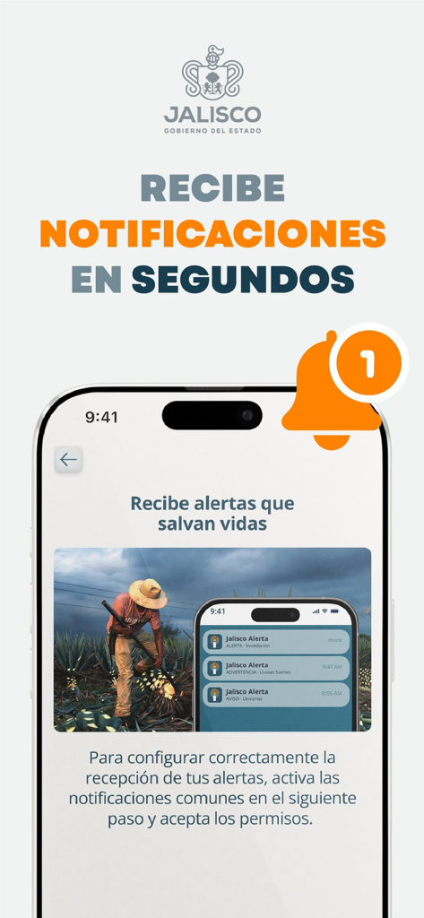 リアルタイムで命を救う緊急通知を示すハリスコ・アレルタアプリの画面