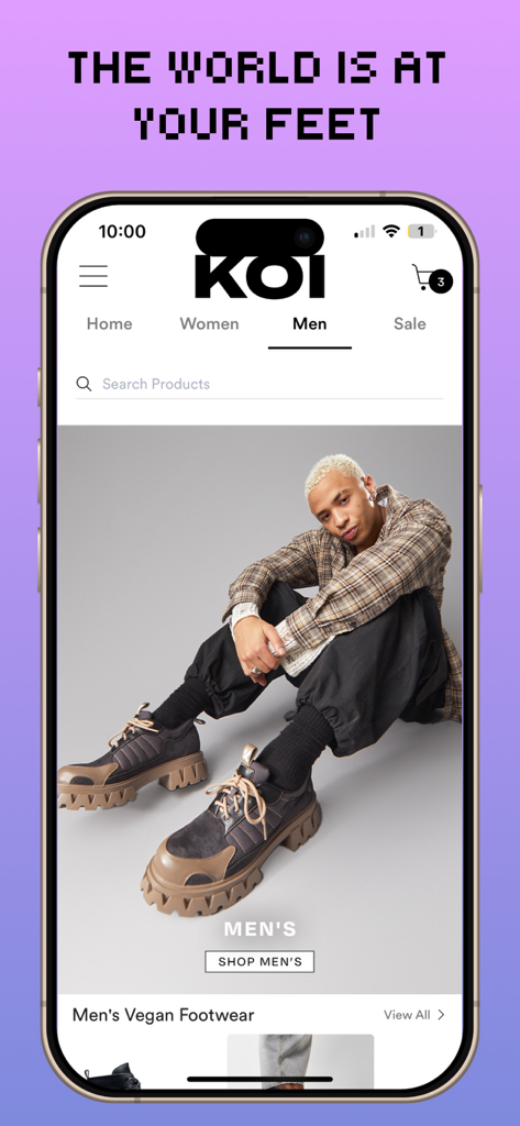 KOI Footwear. - Scarpe vegane con plateau da uomo sull'app di shopping mobile KOI Footwear.