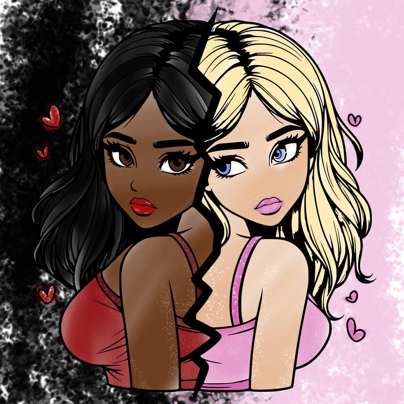 realistic girl split