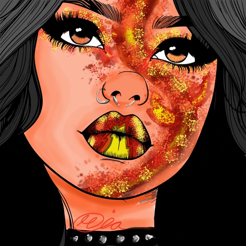 really realistic girl with lips