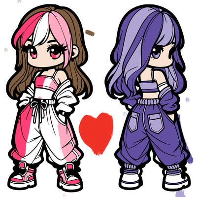 girl in crop top and baggy pants