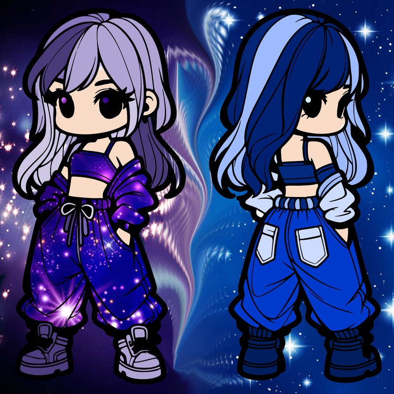 girl in crop top and baggy pants