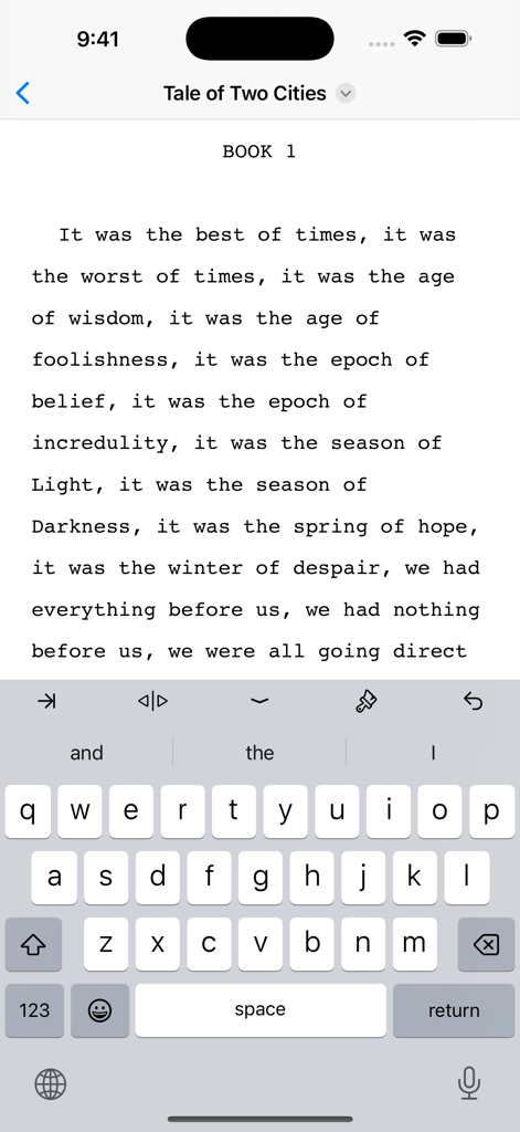 Storyist 4 - Storyist 4 app interface showing a novel manuscript being written on an iPhone