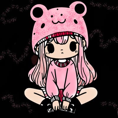 a girl wearing a frog hat and some frog socks