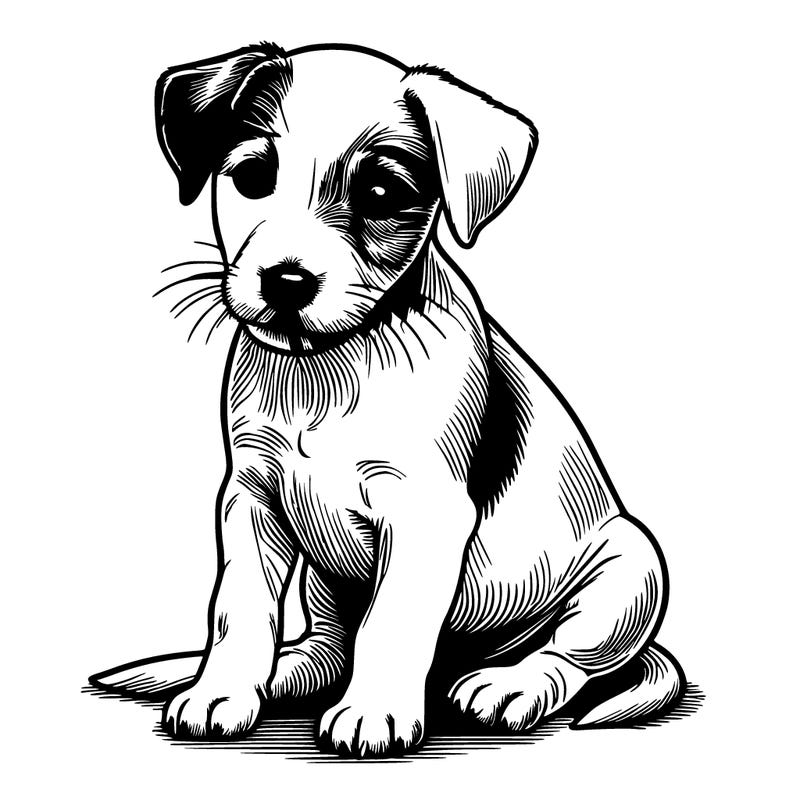 realistic jack russel puppy