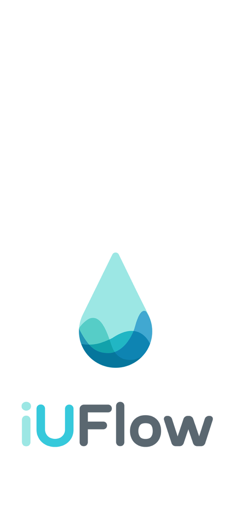 iUFlow- voiding bladder diary - iUFlow bladder diary app logo with a blue water drop icon