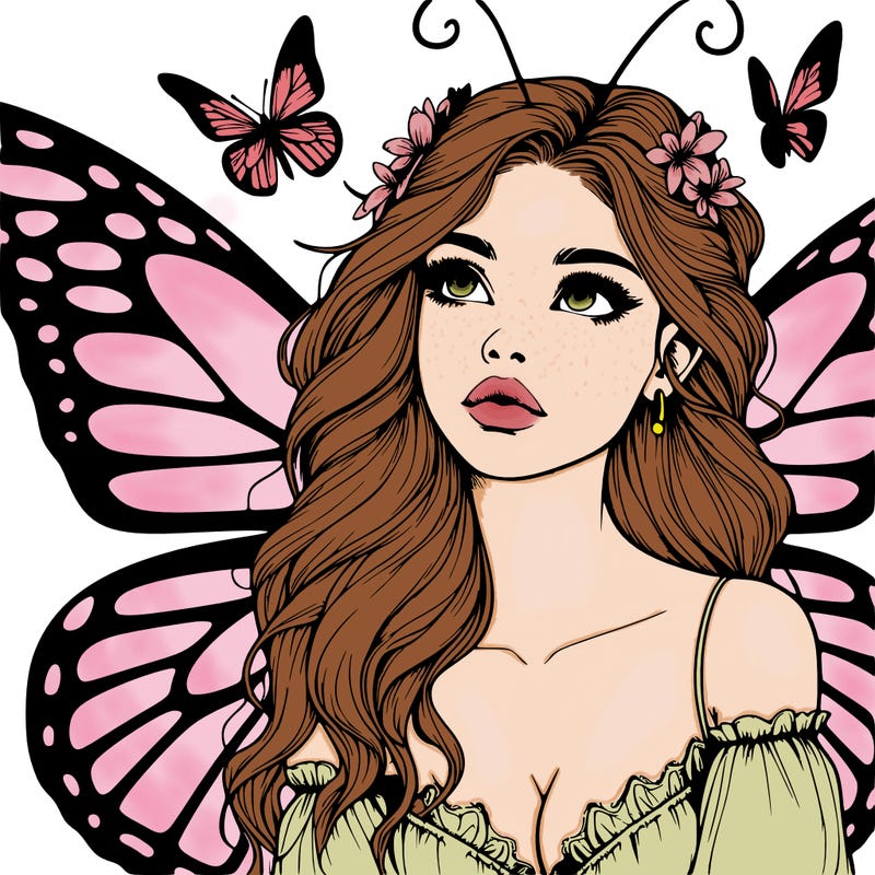 butterfly fairy realistic girl