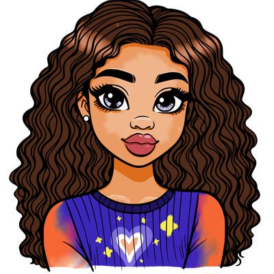 pretty young black girl- detailed