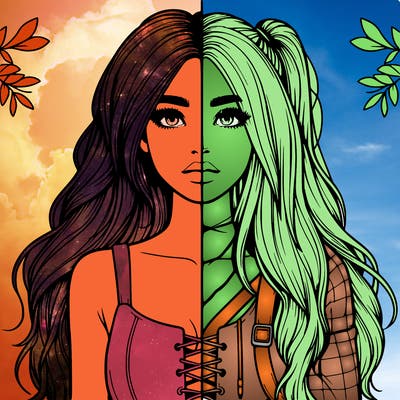 realistic girl split