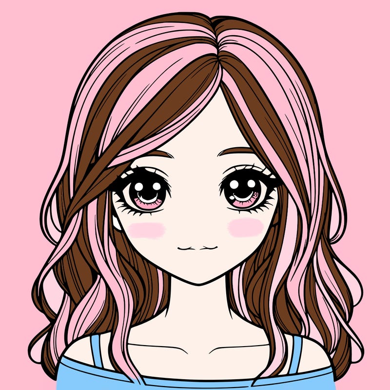 a realistic girl with long hair and very pretty eyes