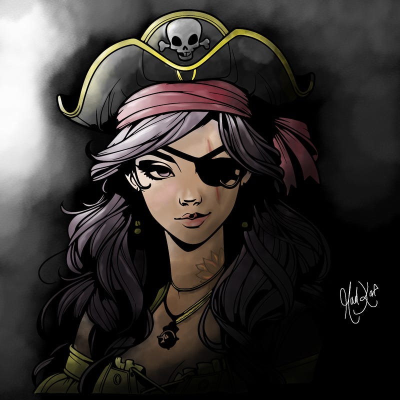 realistic pirate that’s a girl