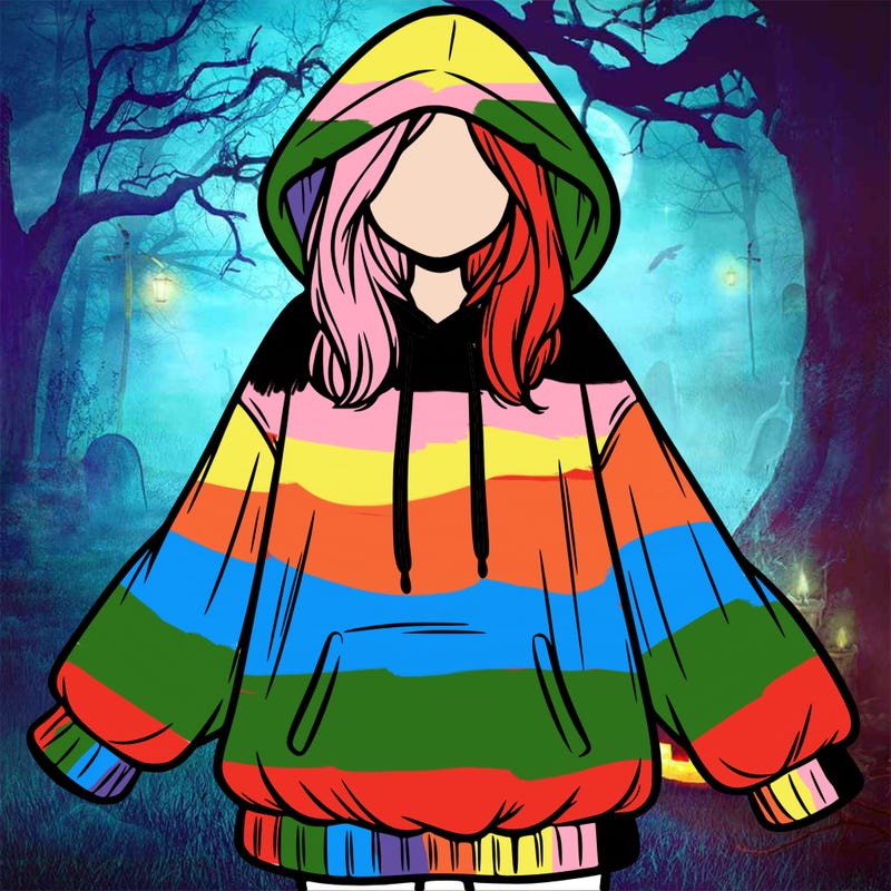 girl in oversized hoodie