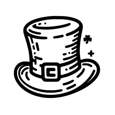 st patrick hat with thin lines