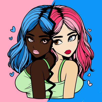 realistic girl split