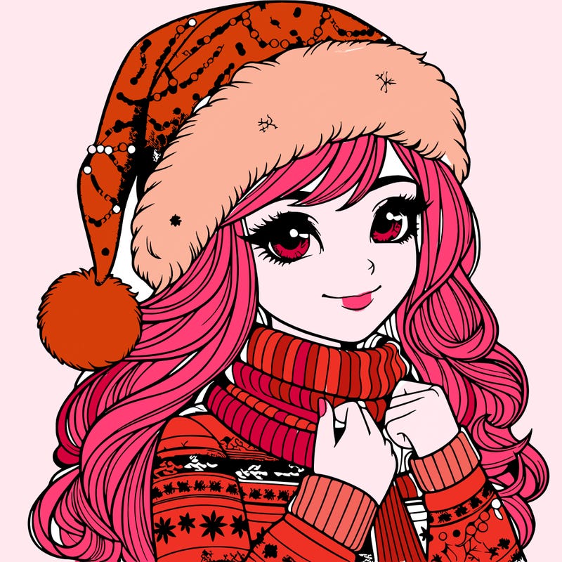 realistic christmas girl