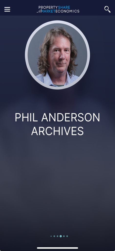 PSE - Phil Anderson Archives section in the PSE mobile app