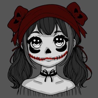 realistic girl halloween