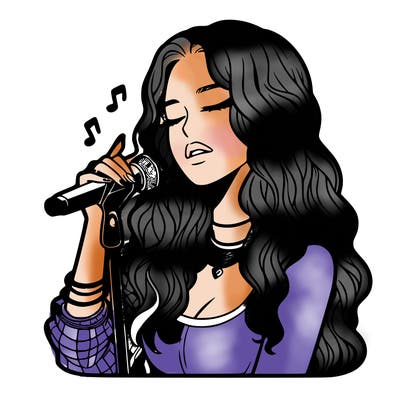 realistic female singer