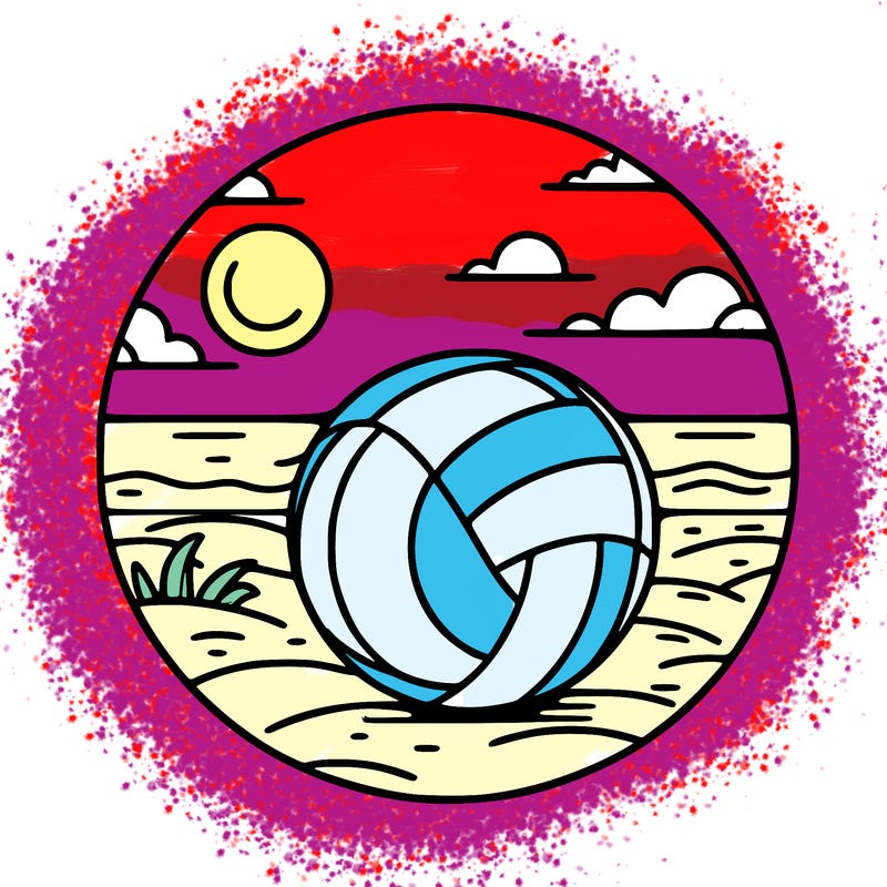 volleyball on a beach