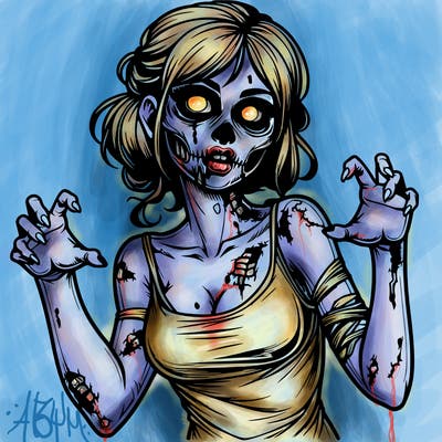 realistic zombie girl