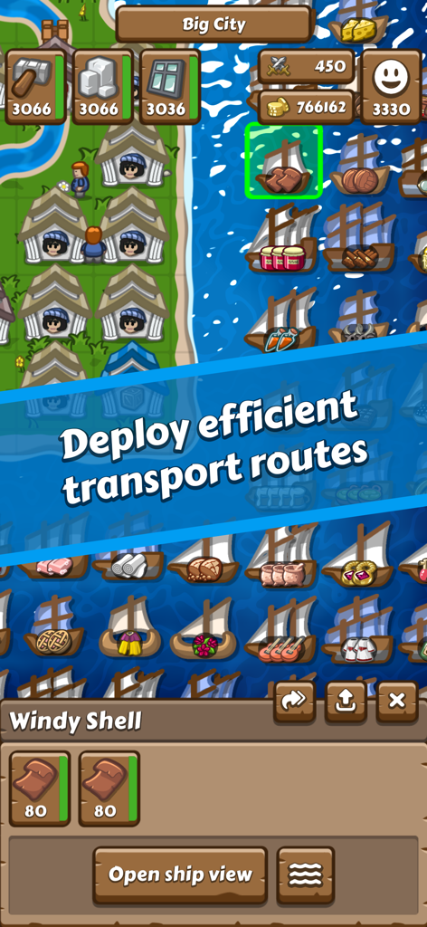 Strategic ship management and transport routes in Paragon Pioneers 2