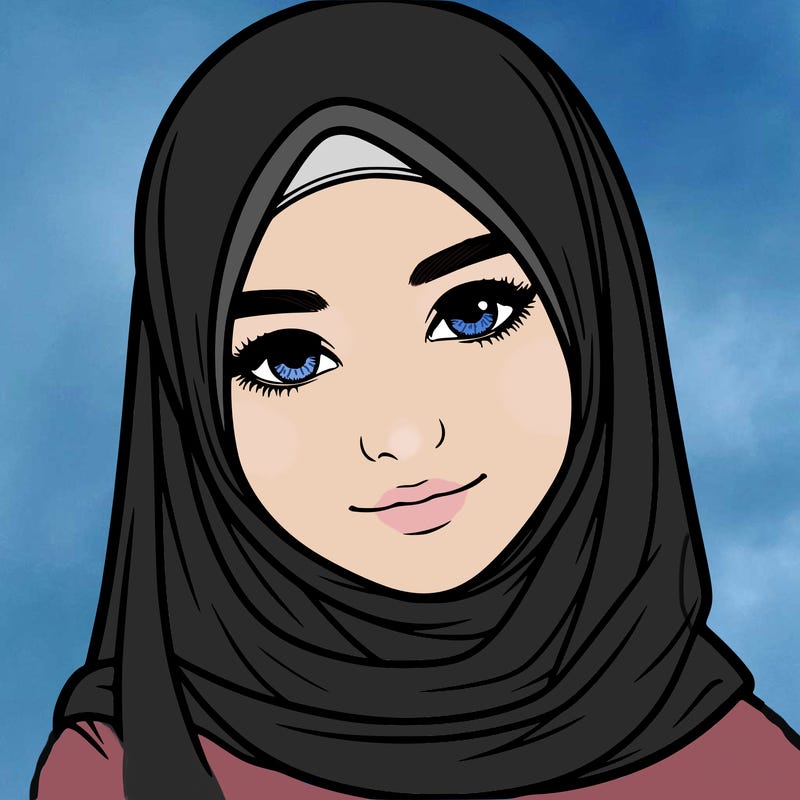 realistic girl with hijap