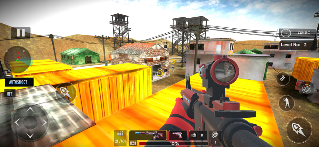 FPS Fire: Battle Royale Games - Jugabilidad en primera persona en una misión en el desierto de FPS Fire Battle Royale Games