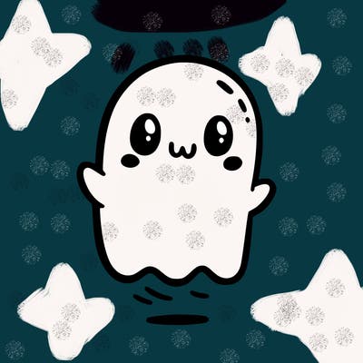 cute ghost in halloween