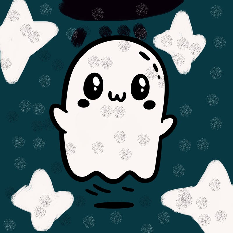 cute ghost in halloween