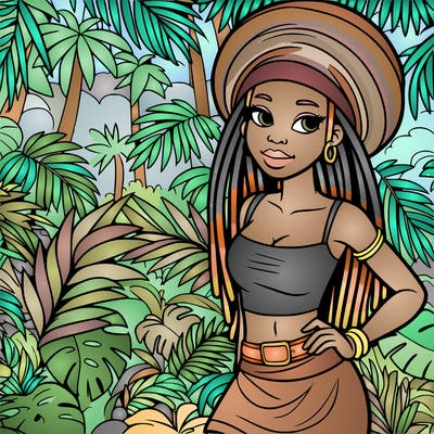 jamaican woman in the jungle