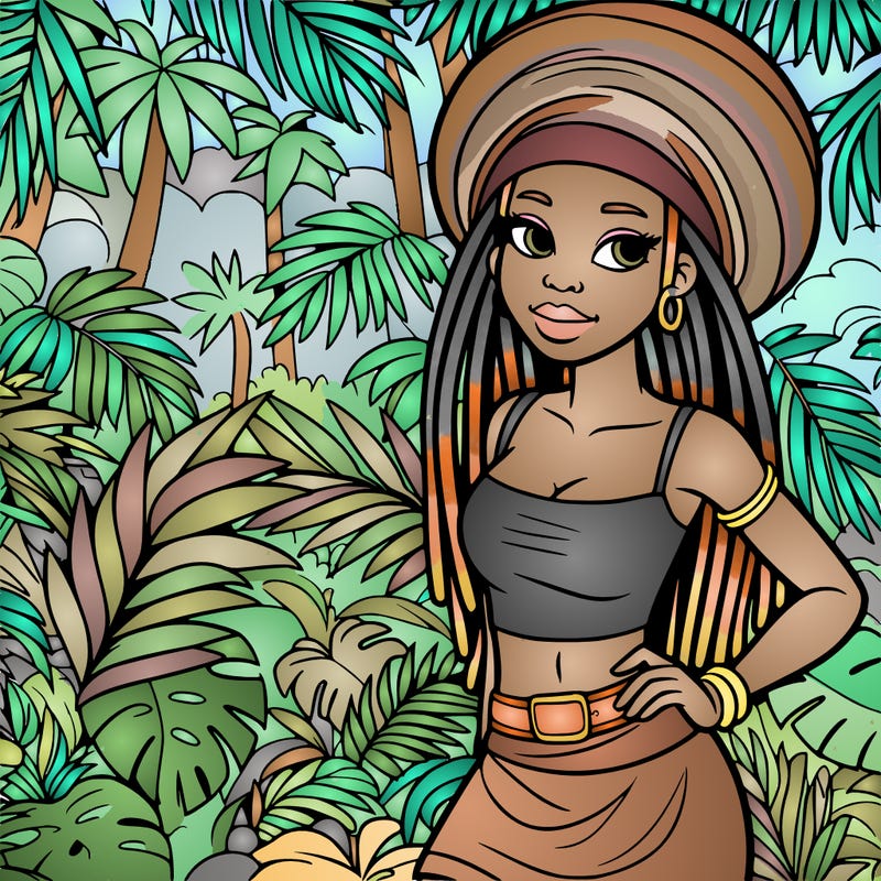 jamaican woman in the jungle