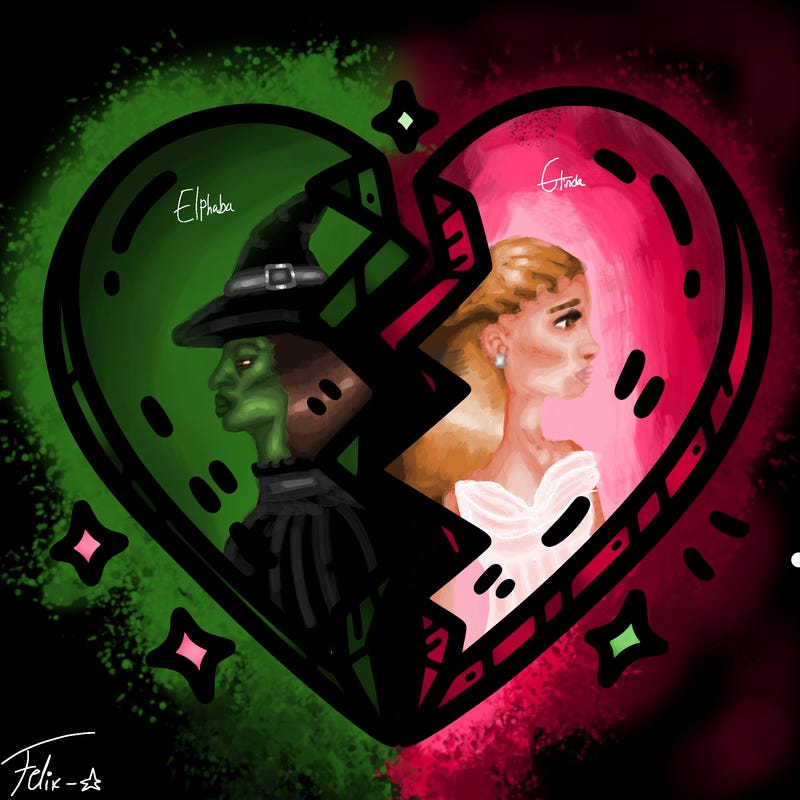 split in half heart