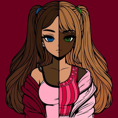 realistic girl split