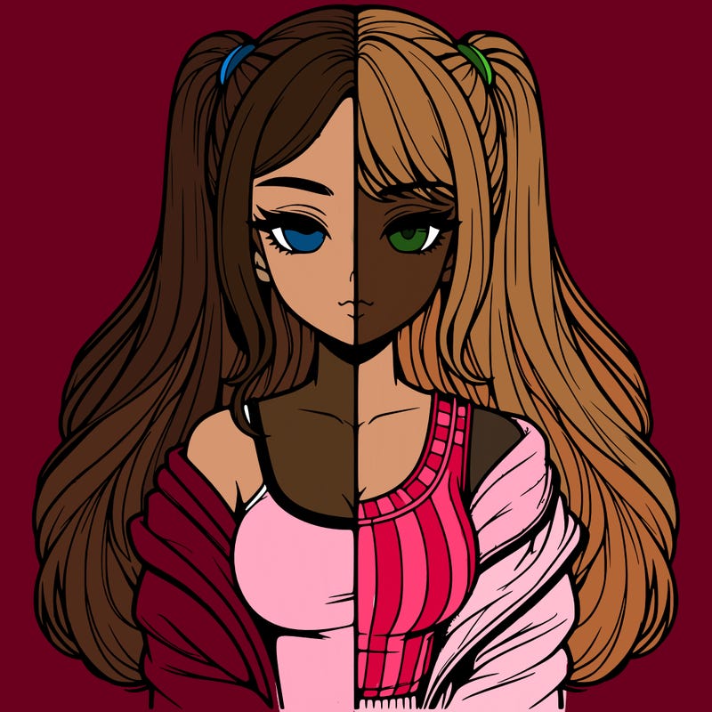 realistic girl split